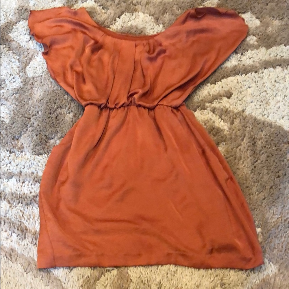 Orange mini dress